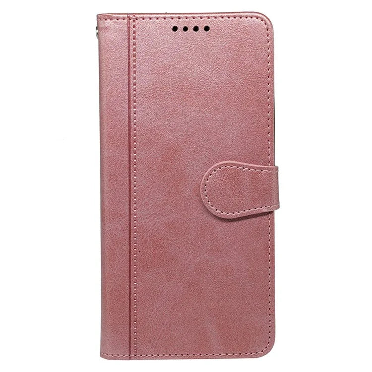 For iPhone 16 Pro Case Calf Texture Leather Stand Book Style Phone Cover