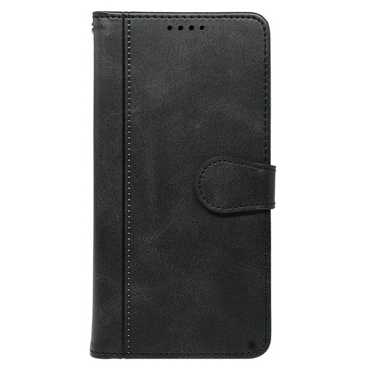 For iPhone 16 Plus Case Calf Texture Leather Stand Book Style Phone Cover