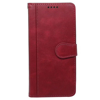 For iPhone 16 Plus Case Calf Texture Leather Stand Book Style Phone Cover