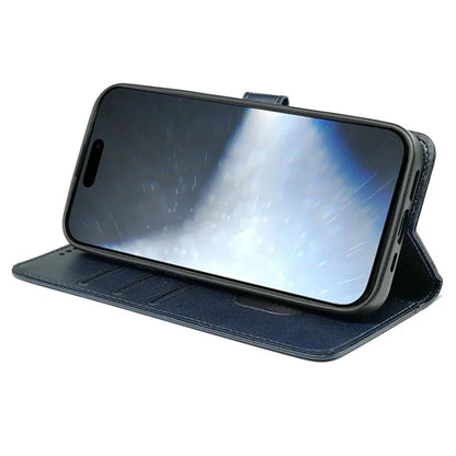 For iPhone 16 Plus Case Calf Texture Leather Stand Book Style Phone Cover