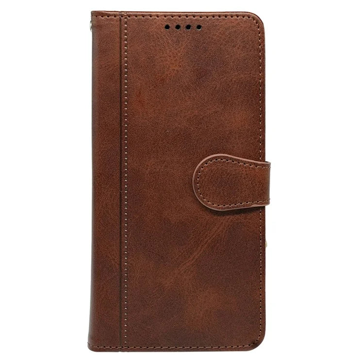 For iPhone 16 Plus Case Calf Texture Leather Stand Book Style Phone Cover