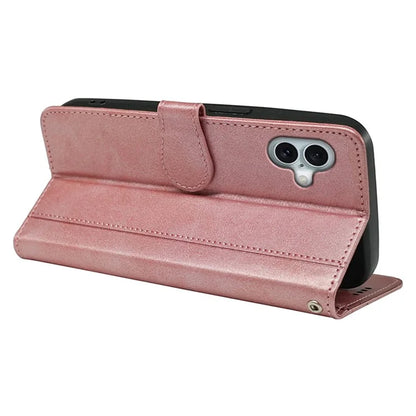 For iPhone 16 Case Calf Texture Leather Stand Book Style Phone Cover
