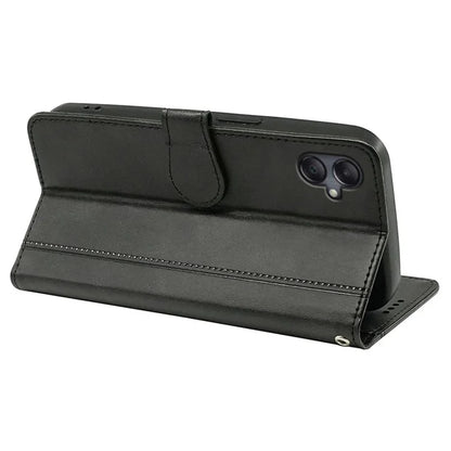 For Samsung Galaxy A06 Case Calf Texture Leather Stand Book Style Phone Cover