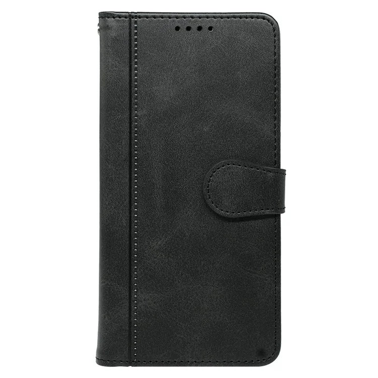 For Samsung Galaxy A06 Case Calf Texture Leather Stand Book Style Phone Cover