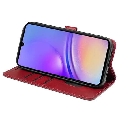 For Samsung Galaxy A06 Case Calf Texture Leather Stand Book Style Phone Cover