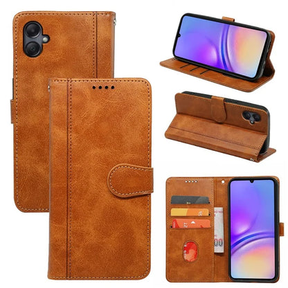 For Samsung Galaxy A06 Case Calf Texture Leather Stand Book Style Phone Cover
