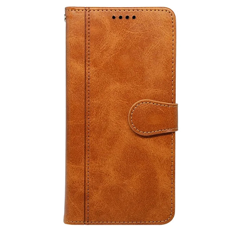 For Samsung Galaxy A06 Case Calf Texture Leather Stand Book Style Phone Cover
