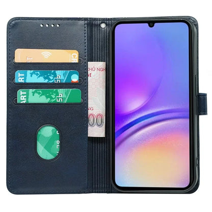 For Samsung Galaxy A06 Case Calf Texture Leather Stand Book Style Phone Cover