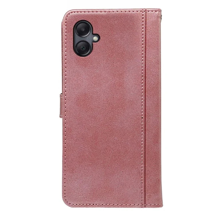 For Samsung Galaxy A06 Case Calf Texture Leather Stand Book Style Phone Cover