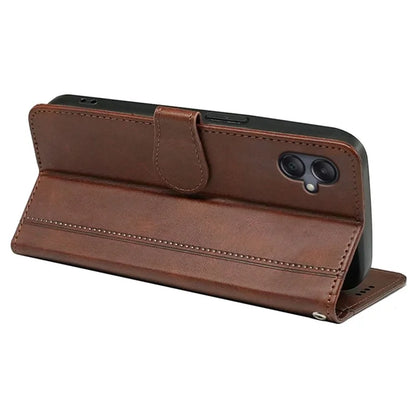 For Samsung Galaxy A06 Case Calf Texture Leather Stand Book Style Phone Cover