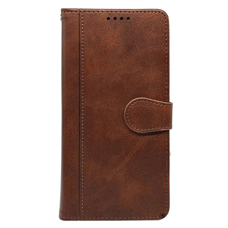 For Samsung Galaxy A06 Case Calf Texture Leather Stand Book Style Phone Cover