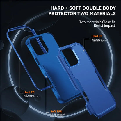 Commuter Series For iPhone 16 Pro Max Case 3-in-1 Shockproof TPU+PC Phone Cover