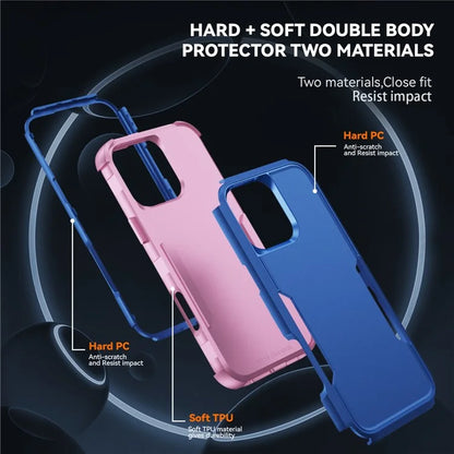 Commuter Series For iPhone 16 Pro Max Case 3-in-1 Shockproof TPU+PC Phone Cover
