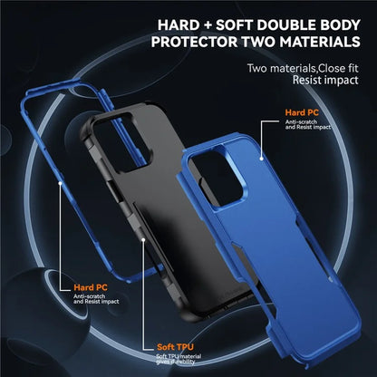 Commuter Series For iPhone 16 Pro Max Case 3-in-1 Shockproof TPU+PC Phone Cover