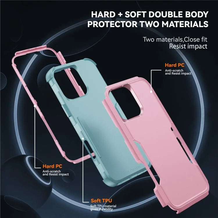 Commuter Series For iPhone 16 Pro Max Case 3-in-1 Shockproof TPU+PC Phone Cover