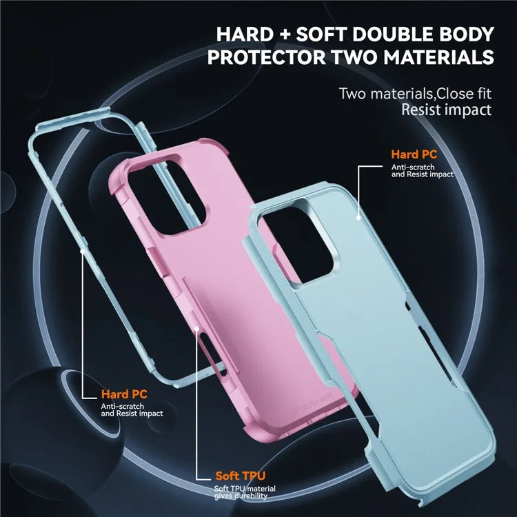 Commuter Series For iPhone 16 Pro Max Case 3-in-1 Shockproof TPU+PC Phone Cover