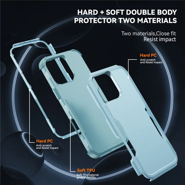 Commuter Series For iPhone 16 Pro Max Case 3-in-1 Shockproof TPU+PC Phone Cover