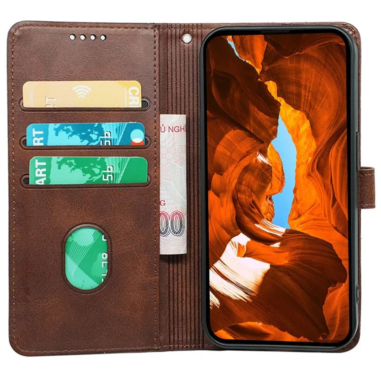 For Samsung Galaxy A16 5G Case Calf Texture Leather Stand Book Style Phone Cover