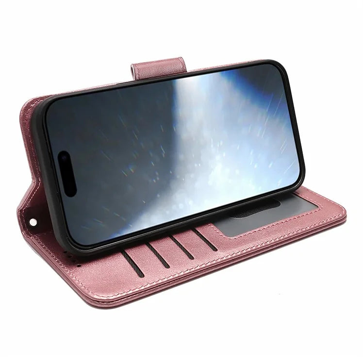 For iPhone 16 Pro Case Card Holder Wallet Leather Phone Cover