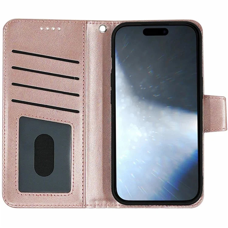 For iPhone 16 Pro Case Card Holder Wallet Leather Phone Cover