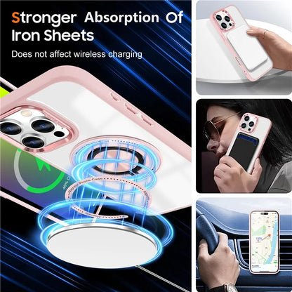 For iPhone 16 Pro Case Magnetic Ring Holder Kickstand PC+TPU Phone Cover