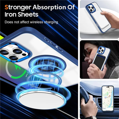 For iPhone 16 Pro Case Magnetic Ring Holder Kickstand PC+TPU Phone Cover