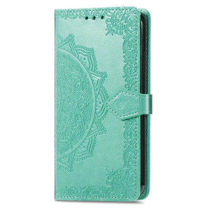 For Realme GT 6 5G Case Card Holder Cash Slots Leather Phone Cover Embossed Mandala Pattern