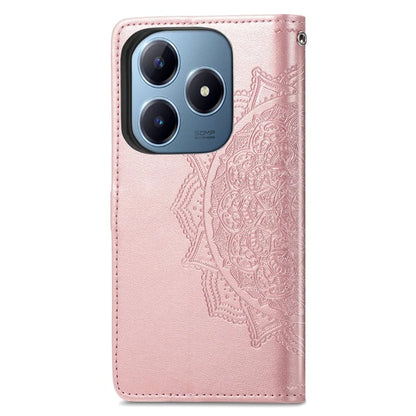 For Realme C63 4G Case Mandala Embossed Design Leather Wallet Phone Cover