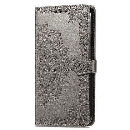 For Realme C63 4G Case Mandala Embossed Design Leather Wallet Phone Cover