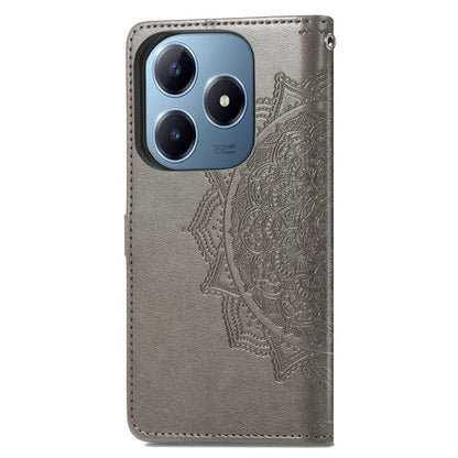 For Realme C63 4G Case Mandala Embossed Design Leather Wallet Phone Cover