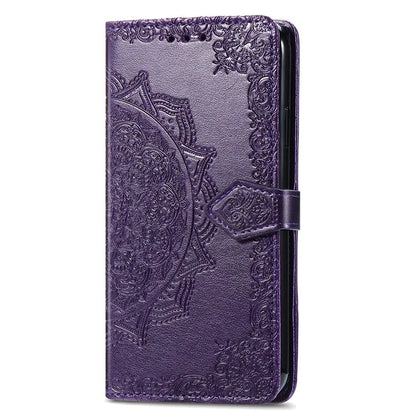 For Realme C63 4G Case Mandala Embossed Design Leather Wallet Phone Cover