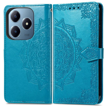 For Realme C63 4G Case Mandala Embossed Design Leather Wallet Phone Cover