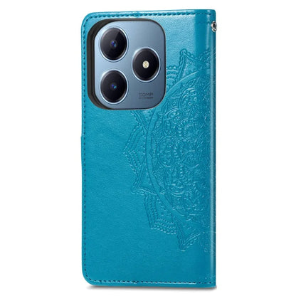 For Realme C63 4G Case Mandala Embossed Design Leather Wallet Phone Cover