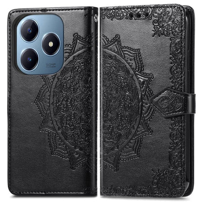 For Realme C63 4G Case Mandala Embossed Design Leather Wallet Phone Cover