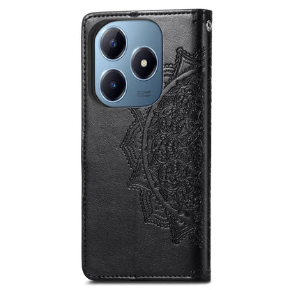 For Realme C63 4G Case Mandala Embossed Design Leather Wallet Phone Cover