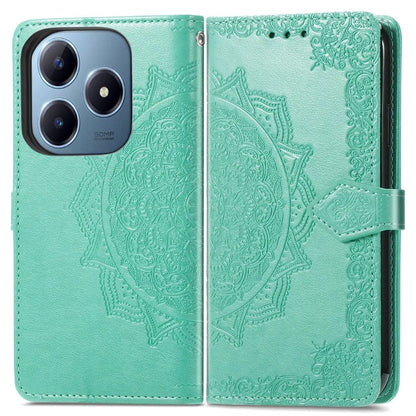 For Realme C63 4G Case Mandala Embossed Design Leather Wallet Phone Cover