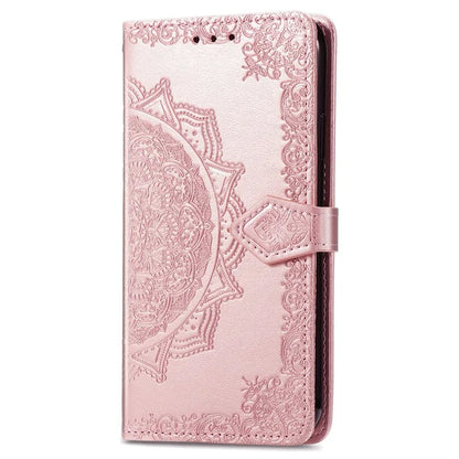 For Xiaomi Poco F6 5G  /  Redmi Turbo 3 5G Case Mandala Embossed Design Leather Wallet Phone Cover