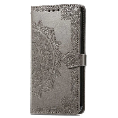 For Xiaomi Poco F6 5G  /  Redmi Turbo 3 5G Case Mandala Embossed Design Leather Wallet Phone Cover