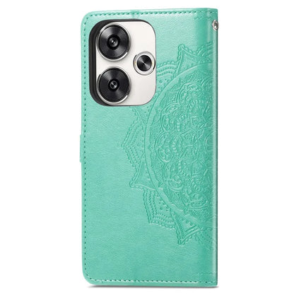 For Xiaomi Poco F6 5G  /  Redmi Turbo 3 5G Case Mandala Embossed Design Leather Wallet Phone Cover