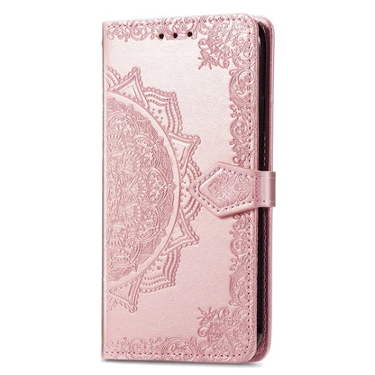 For Motorola Edge 50 Ultra 5G  /  Moto X50 Ultra 5G Case Mandala Embossed Design Leather Wallet Phone Cover