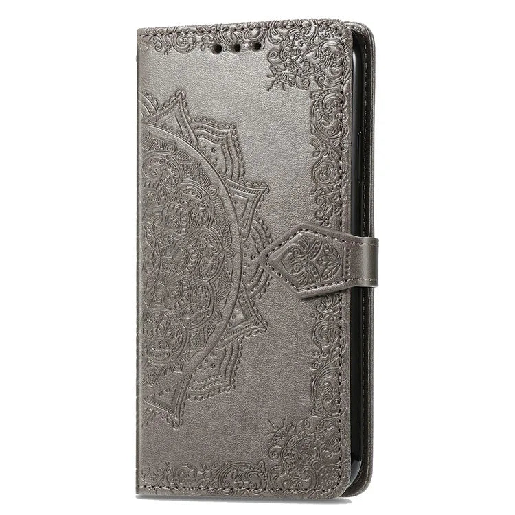For Motorola Edge 50 Ultra 5G  /  Moto X50 Ultra 5G Case Mandala Embossed Design Leather Wallet Phone Cover