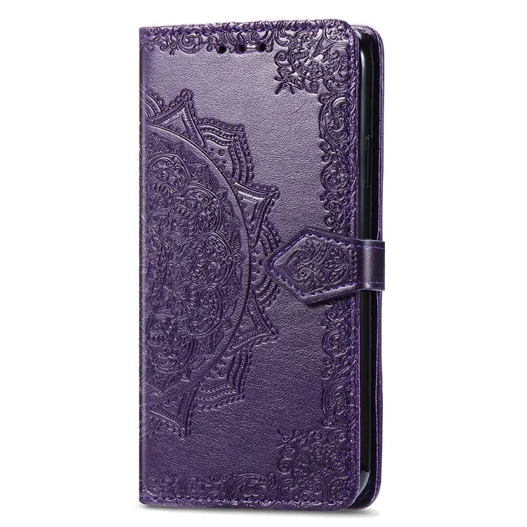 For Motorola Edge 50 Ultra 5G  /  Moto X50 Ultra 5G Case Mandala Embossed Design Leather Wallet Phone Cover