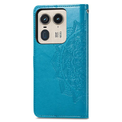 For Motorola Edge 50 Ultra 5G  /  Moto X50 Ultra 5G Case Mandala Embossed Design Leather Wallet Phone Cover