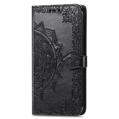 For Motorola Edge 50 Ultra 5G  /  Moto X50 Ultra 5G Case Mandala Embossed Design Leather Wallet Phone Cover