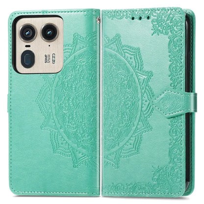 For Motorola Edge 50 Ultra 5G  /  Moto X50 Ultra 5G Case Mandala Embossed Design Leather Wallet Phone Cover