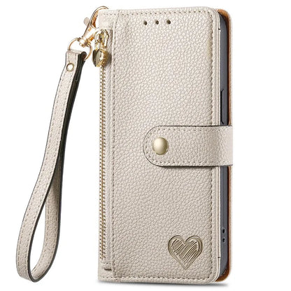 For Xiaomi Poco F6 5G  /  Redmi Turbo 3 5G Case Zipper Pocket Purse RFID Blocking Leather Phone Cover