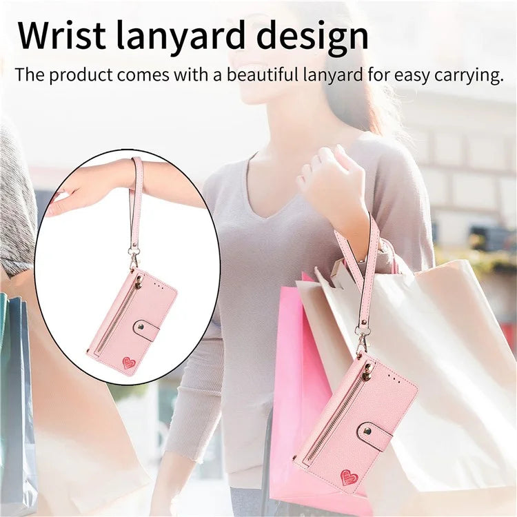 For Xiaomi Poco F6 5G  /  Redmi Turbo 3 5G Case Zipper Pocket Purse RFID Blocking Leather Phone Cover