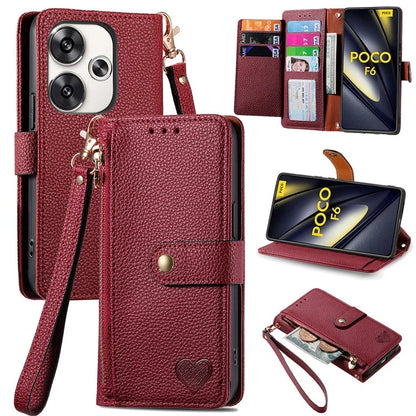 For Xiaomi Poco F6 5G  /  Redmi Turbo 3 5G Case Zipper Pocket Purse RFID Blocking Leather Phone Cover