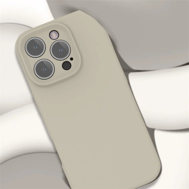 For iPhone 16 Pro Max Case PC+Liquid Silicone Protective Phone Cover with Microfiber Lining - Bean Green