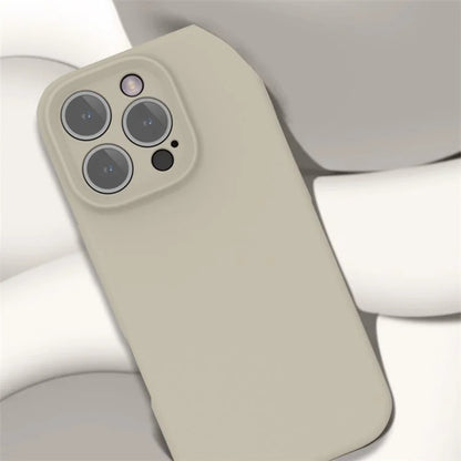 For iPhone 16 Pro Max Case PC+Liquid Silicone Protective Phone Cover with Microfiber Lining - Bean Green